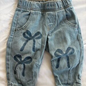 Old Navy Light Blue Kids Jeans with Bow Accents